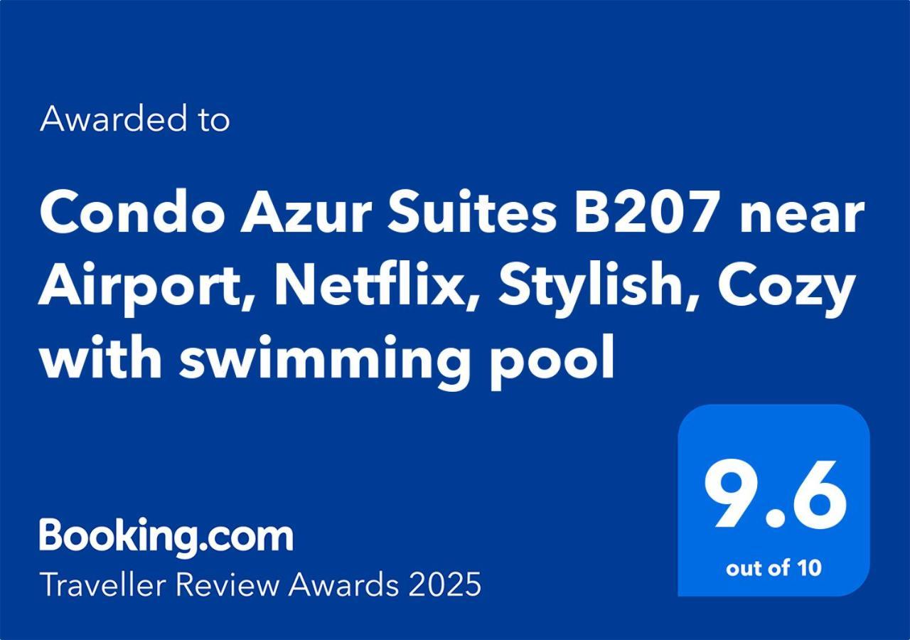Condo Azur Suites B207 Near Airport, Netflix, Stylish, Cozy With Swimming Pool 막탄 외부 사진